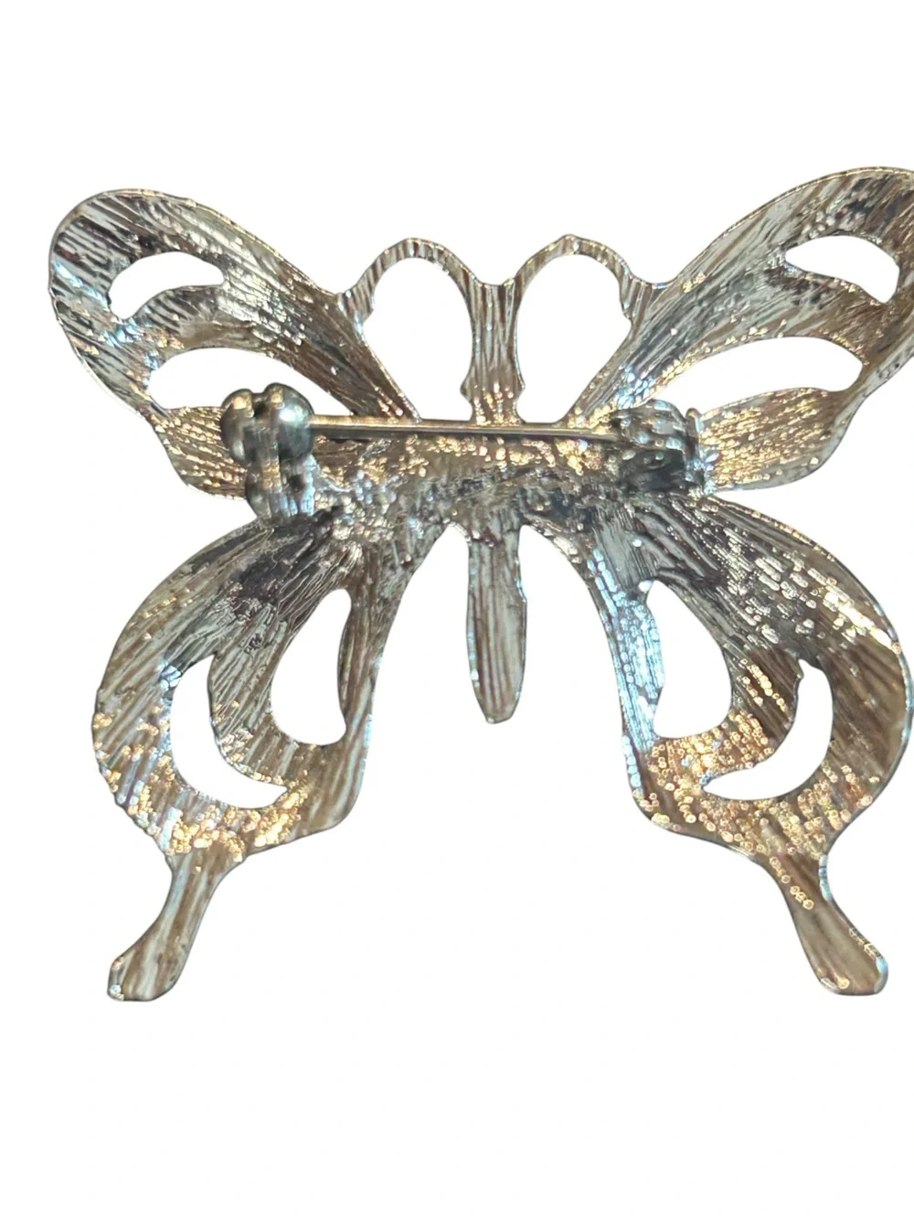 Vintage Butterfly Brooch Pin Silver Tone EUC Nature Wedding Jewelry NEW